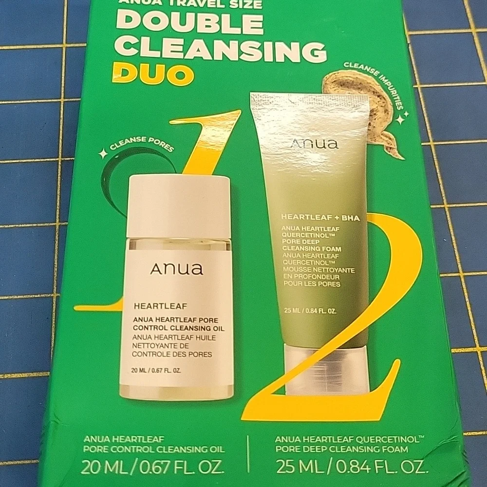 Anua Travel Size Double Cleansing Duo Oil & Foam New Sealed Box